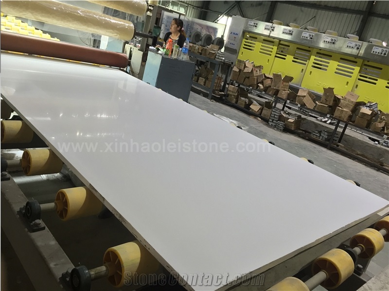 Artificial White Quartz Stone, Pure White Quartz Stone for Walling, Flooring Engineered Stone Slabs