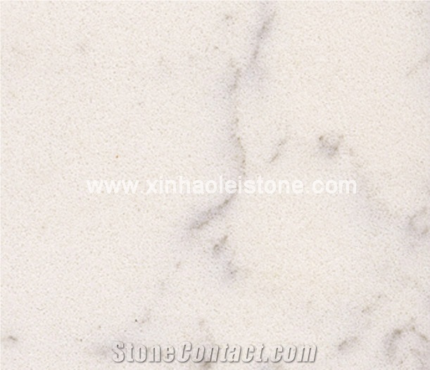 F305 Carrara White Quartz Stone Slabs & Tiles for Countertops, Flooring, Walling