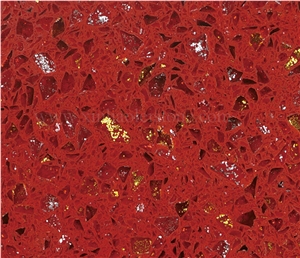 G009 Caspian Red Quartz,China Red Engineered Quartz.