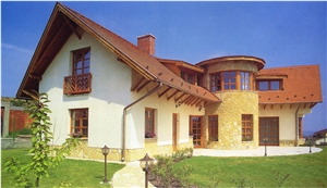 Gold Fantasy Flagstone Wall Cladding, Veneer Stone, Wall Covering Flagstone