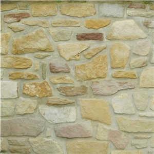 Gold Provance Beige Limestone Building & Walling, Wall Cladding, Veneer Stone
