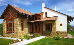 Mediterranean Gold Building & Walling, Veneer Stone, Wall Cladding
