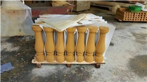China Yellow Sandstone Balustrade & Baluster for Building Decoration