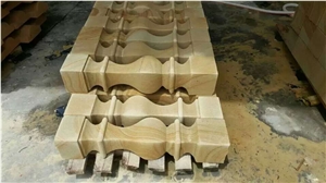 China Yellow Sandstone Balustrade & Baluster for Building Decoration