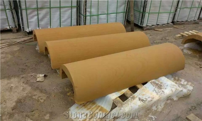 China Yellow Sandstone Balustrade & Baluster for Building Decoration