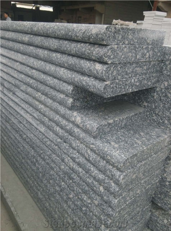 Fargo G604 Granite Polished Steps, Grey Granite G604 Stair Treads/Staircase for Usa Project