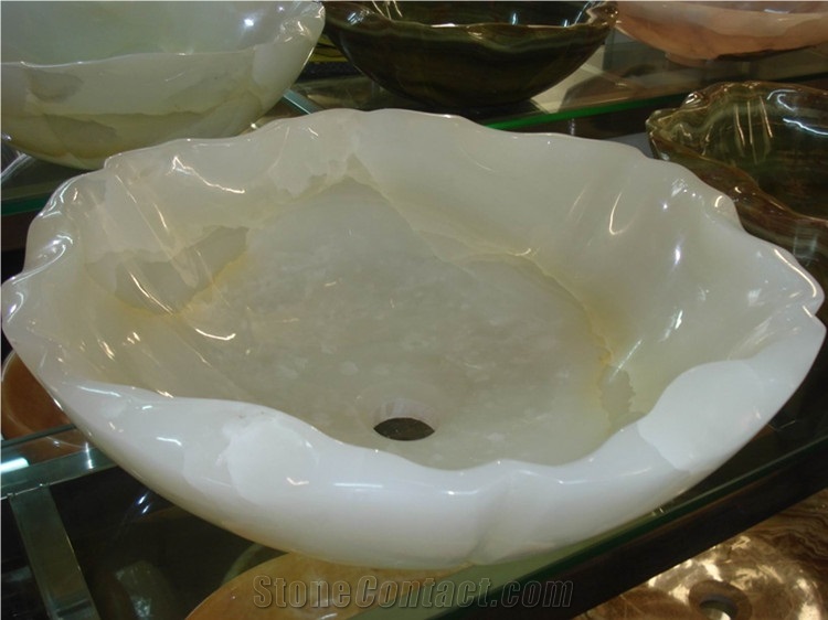 Onyx Wash Basn Water Sink Polished Chinese Onyx Sink Honey Onyx Wash Basin White Sink