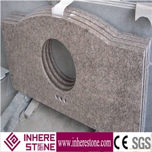 G611 Granite Bathroom Countertops, Pink Granite Bathroom Vanity Tops