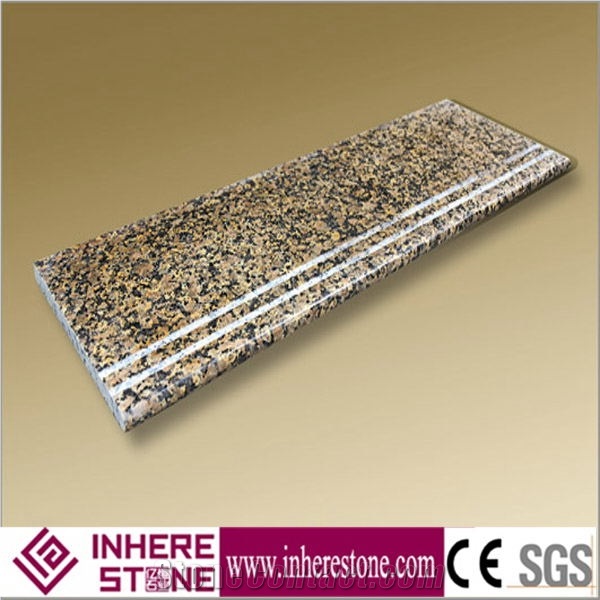 Giallo Fiorito Granite Stairs & Steps, Stair Threshold, Stair Riser