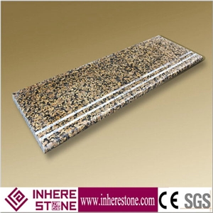 Giallo Fiorito Granite Stairs & Steps, Stair Threshold, Stair Riser