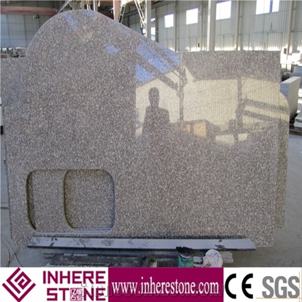 Own Factory G664 Granite Kitchen Countertop,G3564 Granite Custom Kitchen Worktops,Black Spots Brown Granite Tops