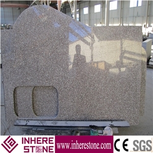 Own Factory G664 Granite Kitchen Countertop,G3564 Granite Custom Kitchen Worktops,Black Spots Brown Granite Tops