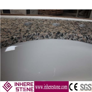 Wellest Xili Red Granite Vanity Tops, Natural Stone Bathroom Countertops