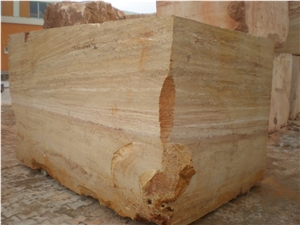 Turkey Antique Blend Block Travertine, Beige Travertine Blocks