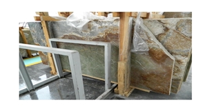 Turkey Brown and Green Onyx Slabs