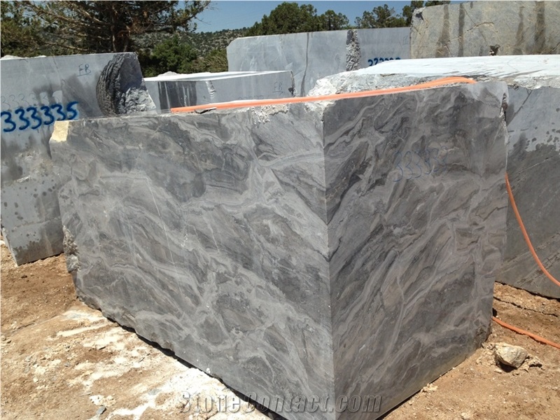 Turkey Silver Fantasy Block Marble, Grey Marble Blocks