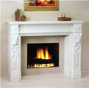 China Royal White Marble Fireplace； Emperador Dark Brown Marble Fireplace；