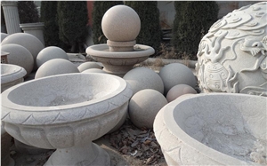 Sesame Grey Granite Flower Pot, Grey Granite Flower Pot