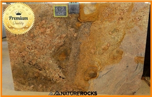 Jurassic Gold Granite Tiles & Slabs, Yellow Polished Granite Floor Tiles, Floor Covering Tiles India