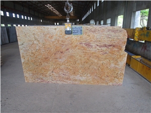 Summer Yellow Granite Slabs, Colonial Dream Granite