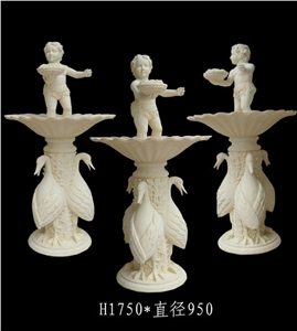 Hunan White Marble Pfm Fountains/Hunan White Marble Fountains/Angel Statue Fountains/Garden Fountains
