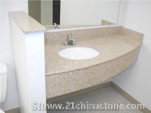 Csi-G682 Rustic Granite Bath Tops/Vanity Tops/China Sunset Giallo Granite Bathroom Tops