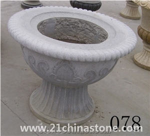 Different Shaped -G603 Grey Granite Flower Stand Pot & Planters /Garden Decor Landscaping Stone,Exterior Stone