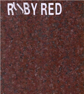 India Granite Rough Blocks- Ruby Red Granite Gangsaw and Mini Gangsaw Size