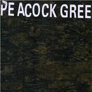 Peacock Green Granite Slabs, Tiles, Green Polished Granite Floor Tiles, Wall Tiles