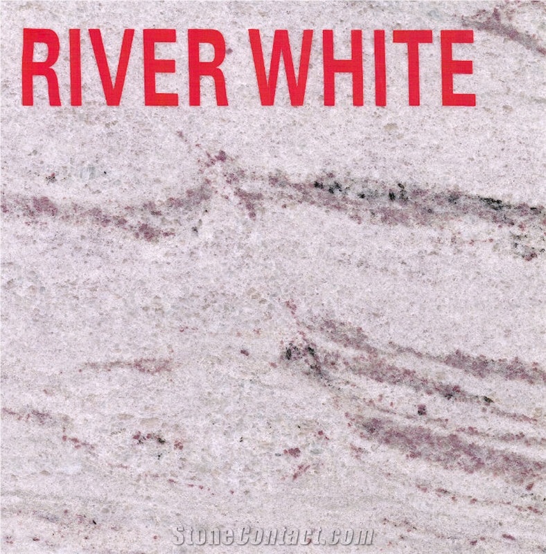 River White Granite Slabs, India White Granite