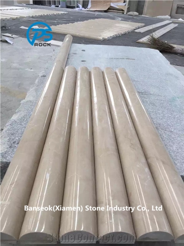 Beige Marble Round Column,Roman Columns & Pillars, Beige Column Yellow Marble Roman Columns