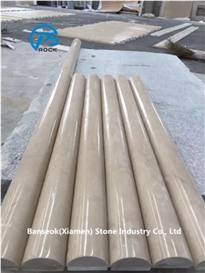 Beige Marble Round Column,Roman Columns & Pillars, Beige Column Yellow Marble Roman Columns