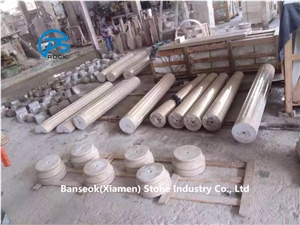 China Beige Marble Column, Roman Columns