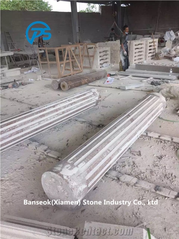 China Red Granite Column, Roman Columns