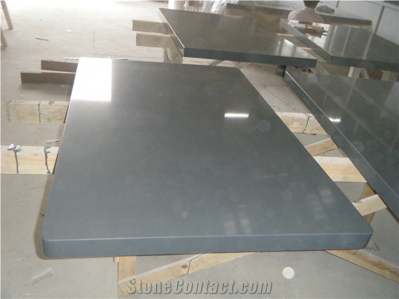 Black Quartz Solid Surface Kitchen Countertops/Bar Top/Worktop/Vanity Top,