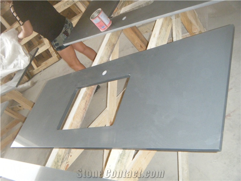 Black Quartz Solid Surface Kitchen Countertops/Bar Top/Worktop/Vanity Top,