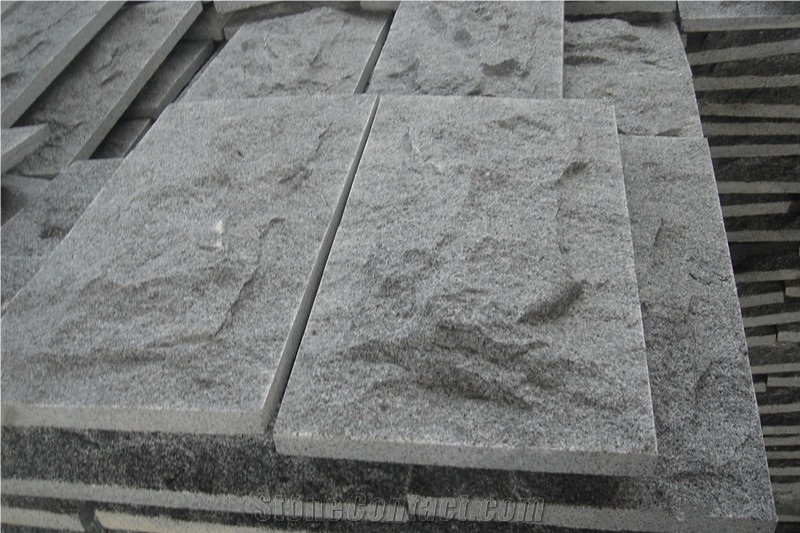 China Cheap Grey Granite Mushroom Stone, Grey Mushroom Stone for Wall Cladding