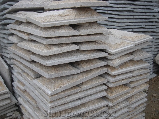 China Cheap Grey Granite Mushroom Stone, Grey Mushroom Stone for Wall Cladding