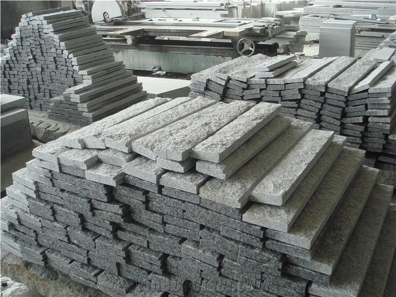 China Cheap Grey Granite Mushroom Stone, Grey Mushroom Stone for Wall Cladding