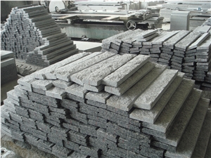 China Cheap Grey Granite Mushroom Stone, Grey Mushroom Stone for Wall Cladding