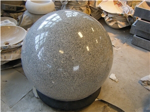 China Grey Granite Ball Parking Stone, China G603 Granite Ball