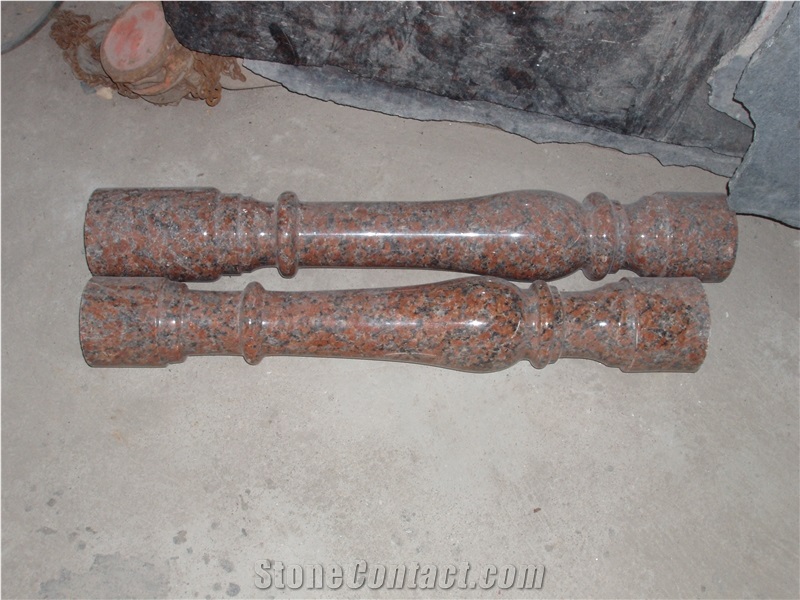 China Red Granite Baluster, Modern Design Granite Stone Railing for Interior & Exterior Decoration