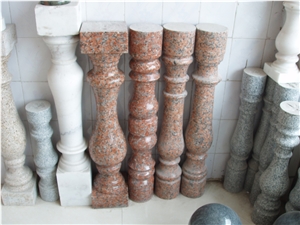 China Red Granite Baluster, Modern Design Granite Stone Railing for Interior & Exterior Decoration