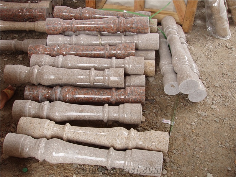 China Red Granite Baluster, Modern Design Granite Stone Railing for Interior & Exterior Decoration