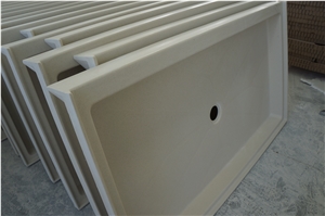 China White Marble Shower Wall Panel & Shower Tray, Artificial Marble Shower Panel & Tray