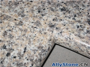 Full Bullnose Countertop, Beige Granite Kitchen Countertops