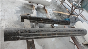 Portoro Gold Marble Column, Black Marble Column