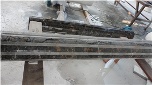 Portoro Gold Marble Column, Black Marble Column