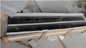 Portoro Gold Marble Column, Black Marble Column