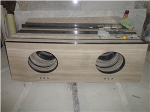 White Wooden Marble Countertops/Vanity Tops/Work Tops/Bar Tops